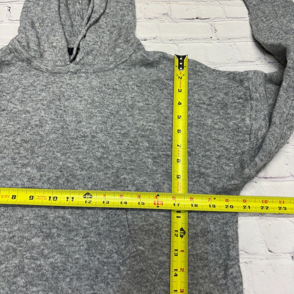 J Crew Women Wool Alpaca Blend Hoodie Sweater Size Medium FA21 Gray D131 -4 - Picture 3 of 16